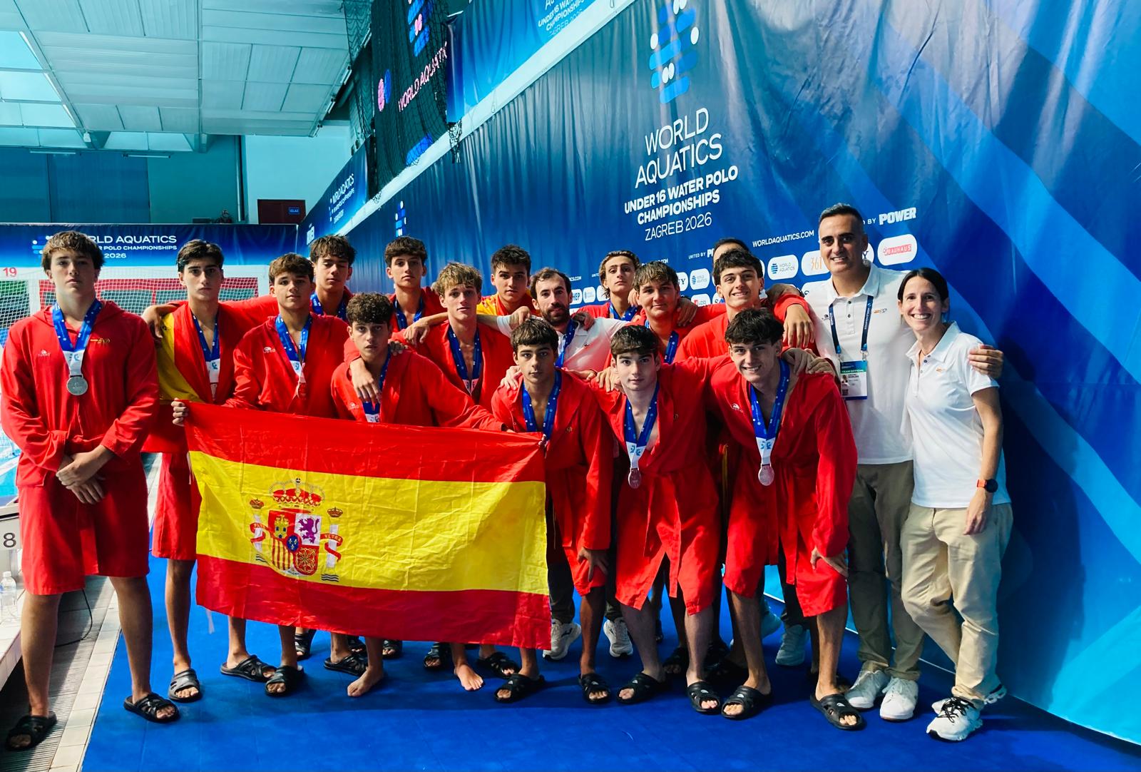 La selecció espanyola sub-16, subcampiona del món de waterpolo | RFEN