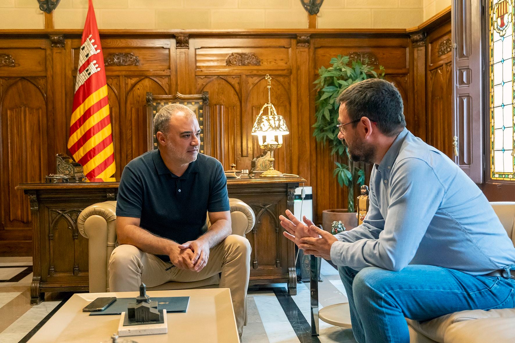 Visita de l'alcalde de Girona, Lluc Salellas, a Terrassa | Ajuntament de Terrassa
