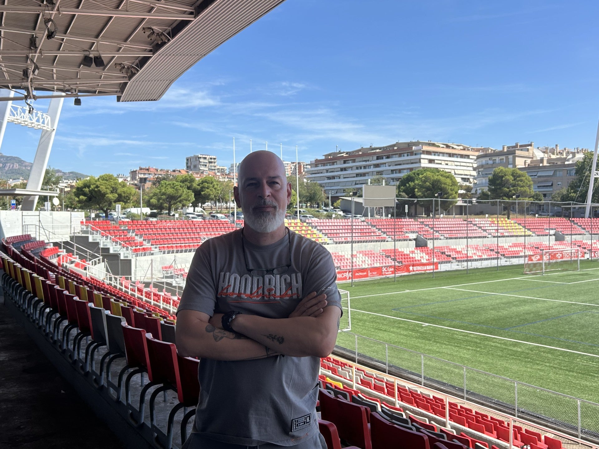 Antonis Antoniou, director esportiu del Terrassa FC, a l'Estadi Olímpic / Marc Pérez