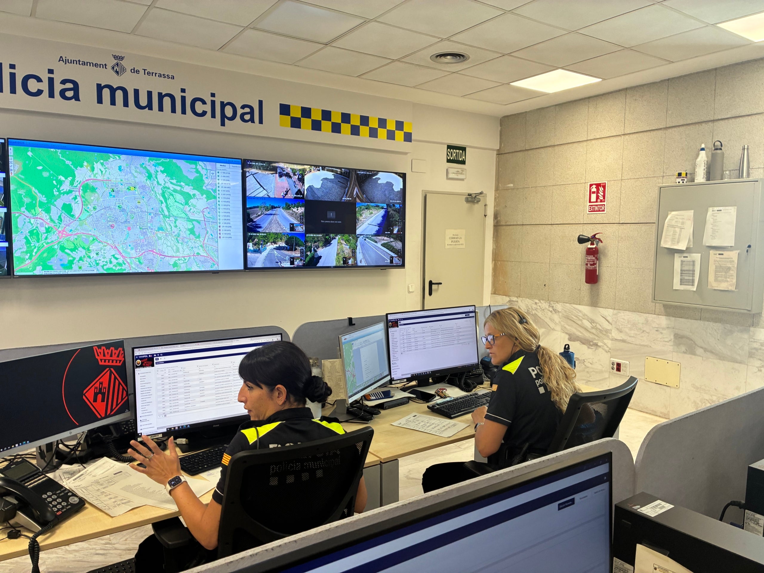 La Sala de Control de Videovigilància de la Policia Municipal de Terrassa | Vicenç Batalla