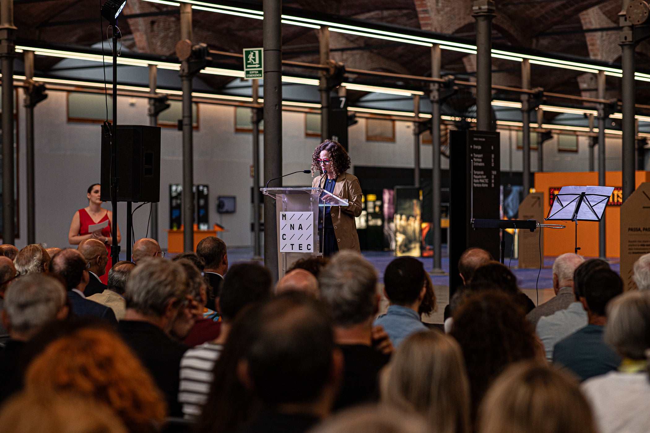 La consellera de Cultura, Sònia Hernández, ha estat l'encarregada de presidir l'acte de reobertura del MNACTEC | Javi González