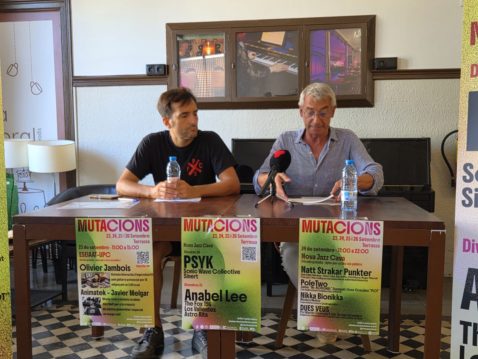David Martínez i Joan Salvador presentant el Festival Mutacions 2026 | Lluïsa Tarrida