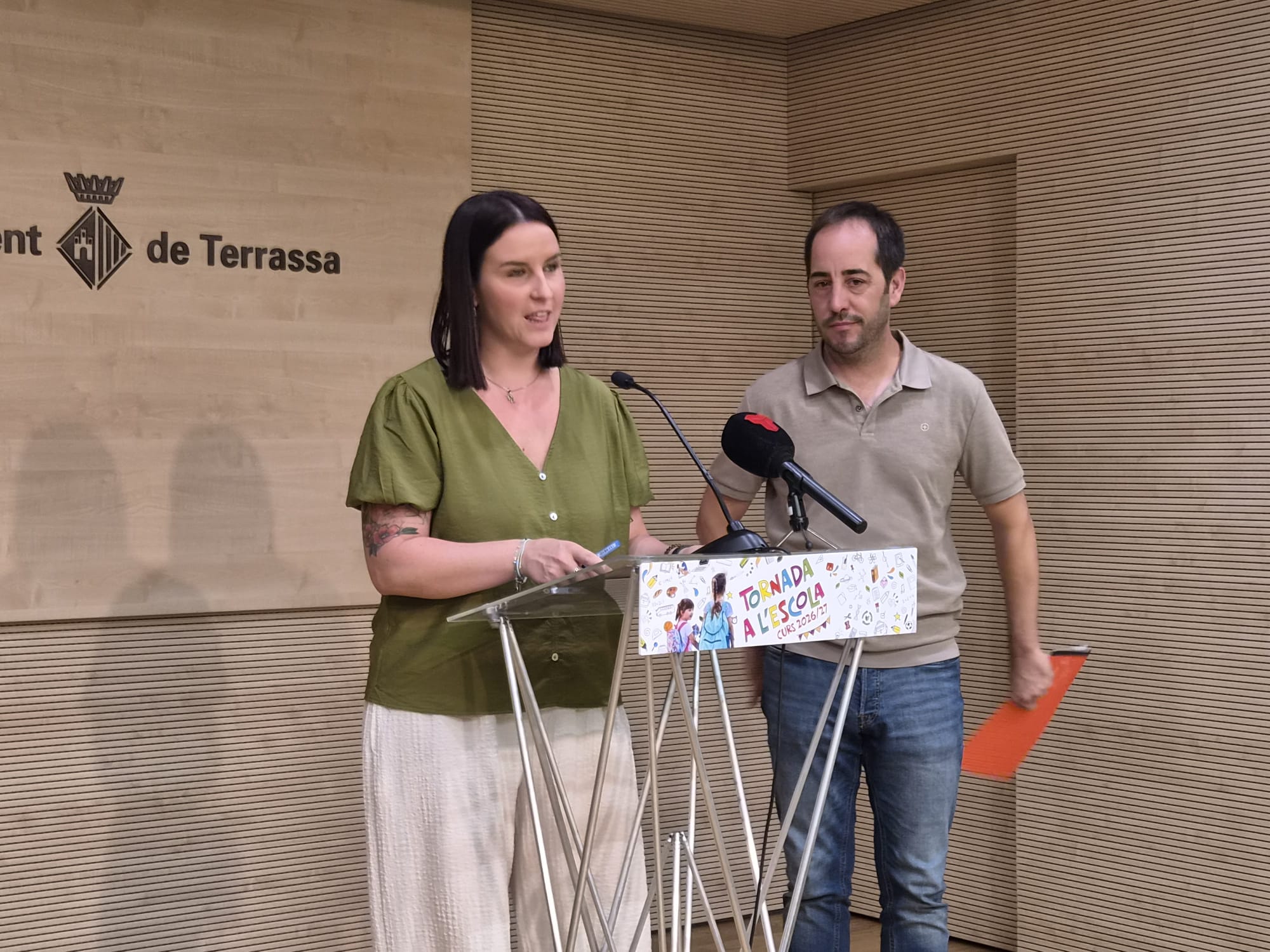 Els tinents d'alcalde Patricia Reche i Xavier Cardona | Lluïsa Tarrida