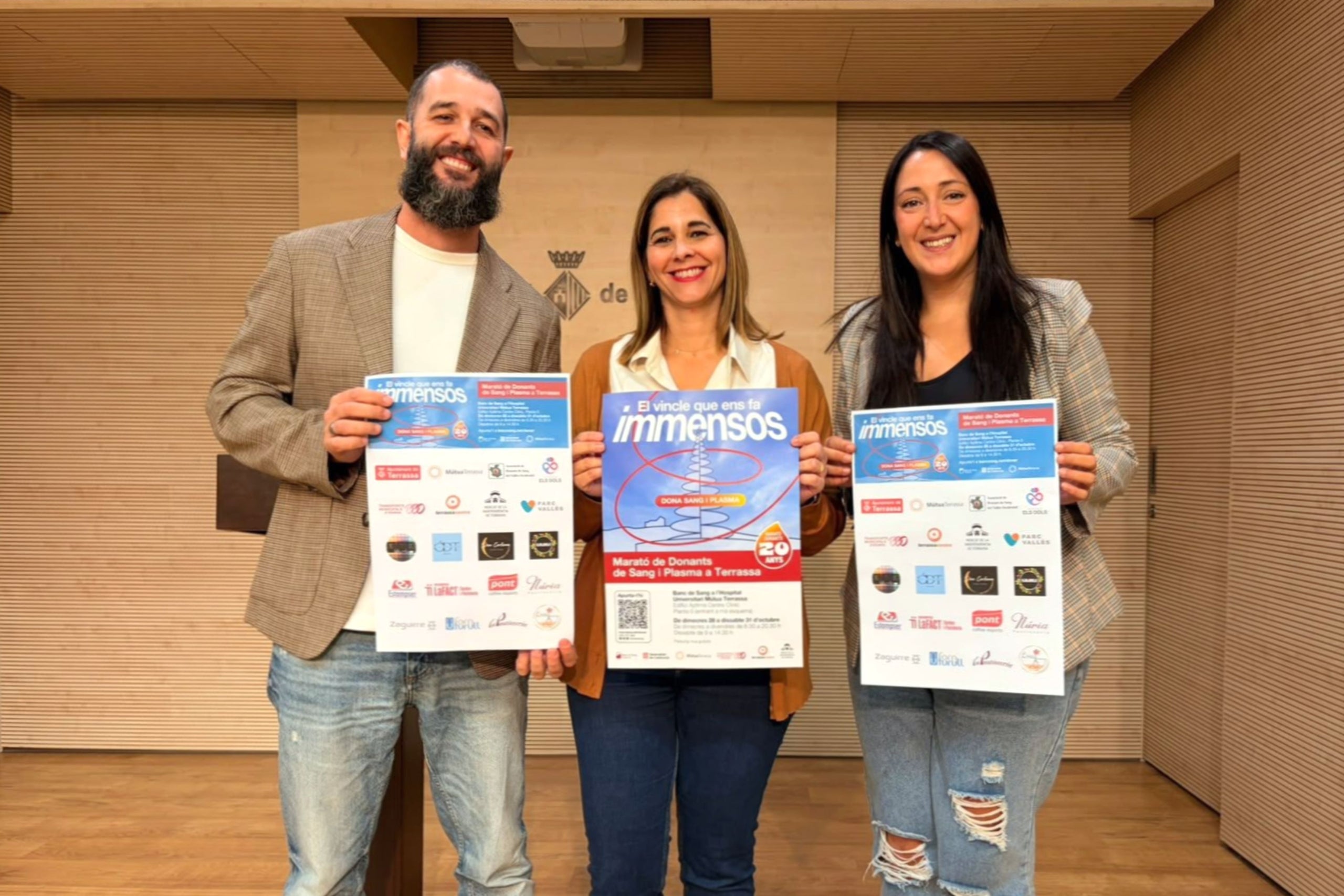 Acte de presentació a l'Ajuntament de la Marató de Donants de Sang i Plasma de Terrassa del 2026 | Aj. Terrassa