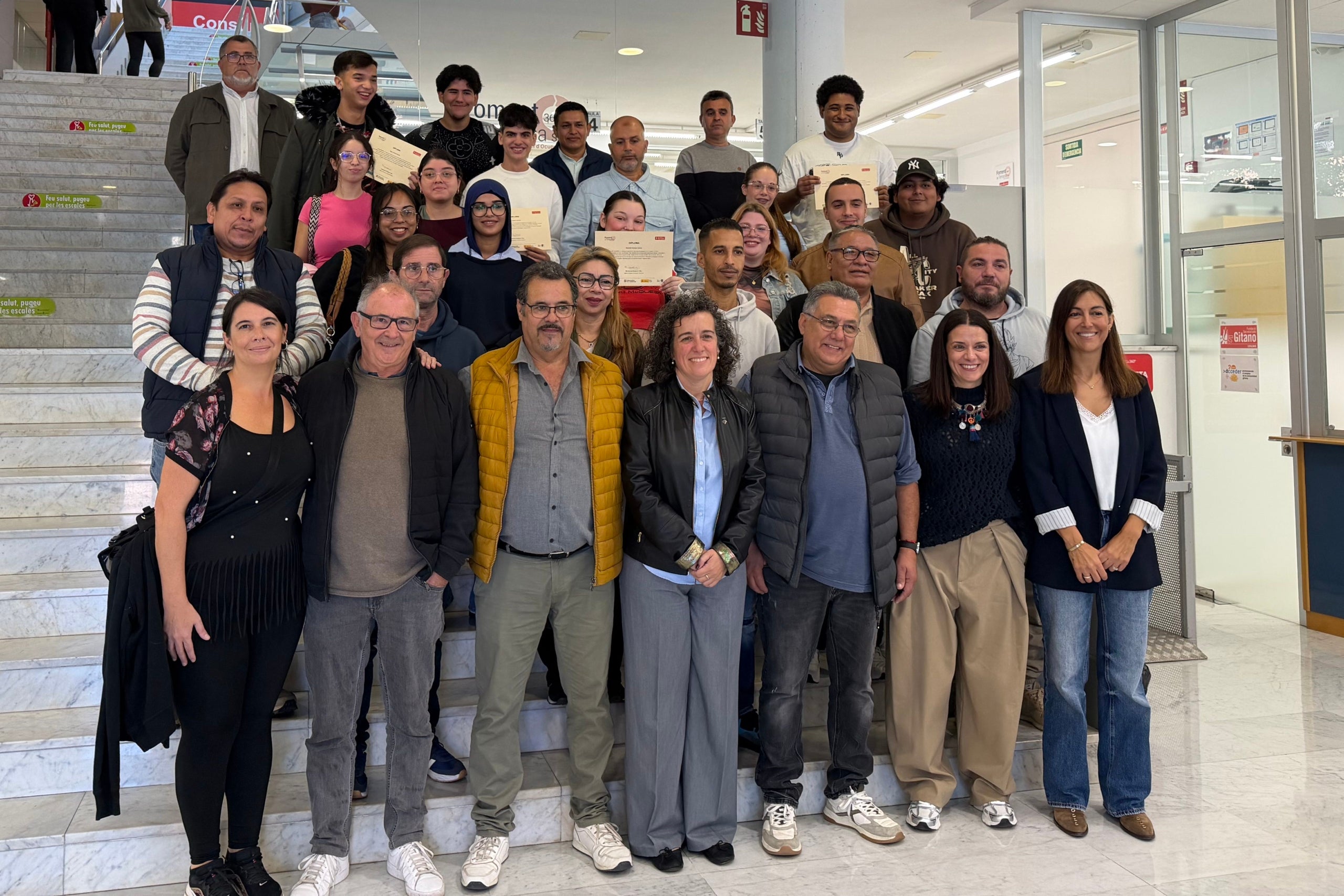 Acte de cloenda dels programes mixtos de formació i treball del projecte Treball als Barris | Ajuntament de Terrassa