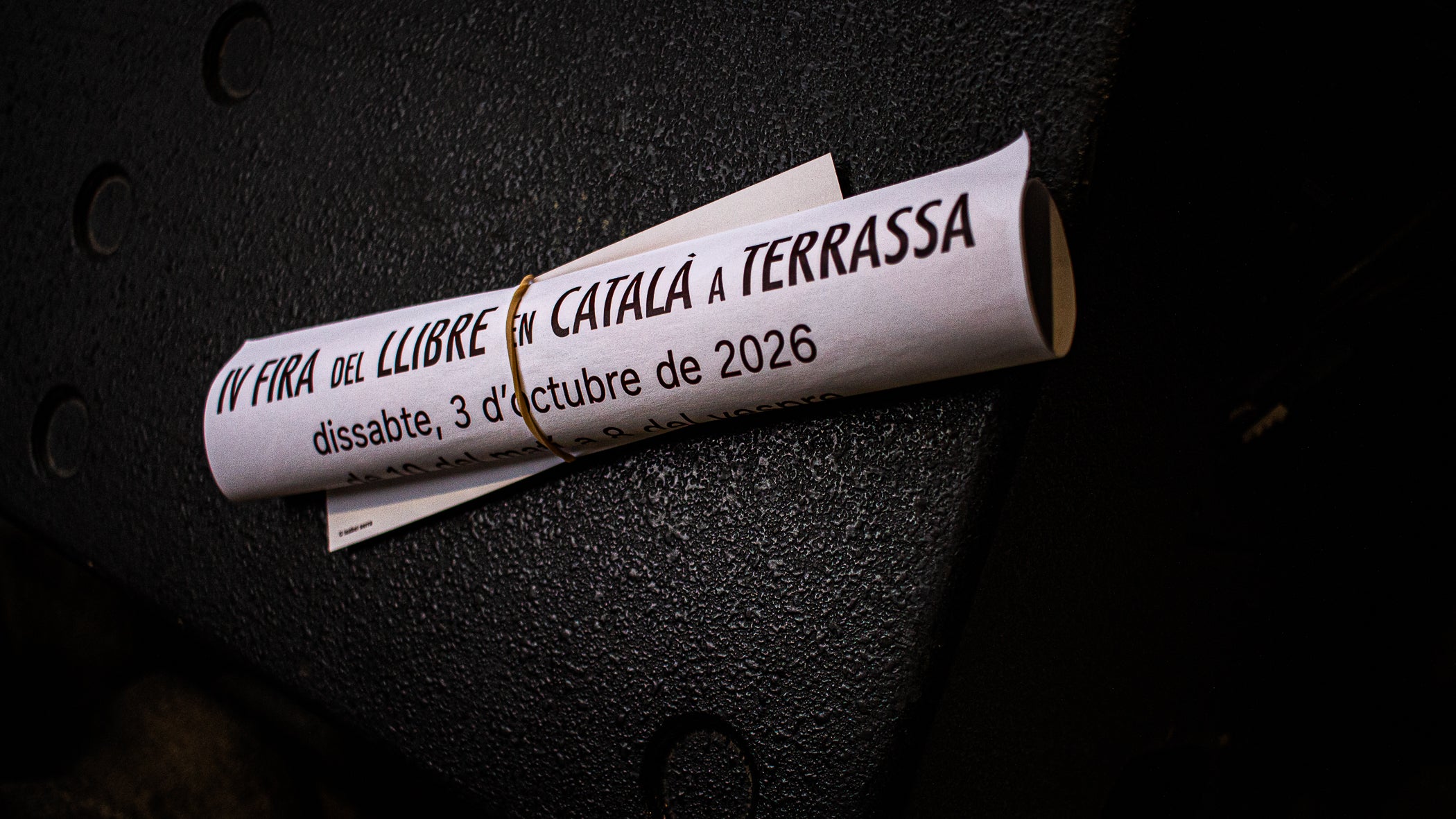 La Fira del Llibre en Català a Terrassa aquest dissabte al raval de Montserrat, organitzada per Consell Local de la República, va tenir dues parts de la jornada completament diferents. Una primera al matí, amb sol, en la qual la trentena de paradistes, amb dues llibreries de la Franja d’Aragó, van comptar amb una animada presència de visitants. I, una segona, a la tarda, en què van haver de plegar a causa de la forta pluja. Malgrat tot, es va poder celebrar a l'atri de l'Ajuntament un dels debats previstos, amb el periodista Xavi Coral fent de moderador i parlant amb els llibreters Àlvar Masllorens i Olga Federico de Professionalitat versus algoritme i les seves particulars comunitats lectores | Javi González