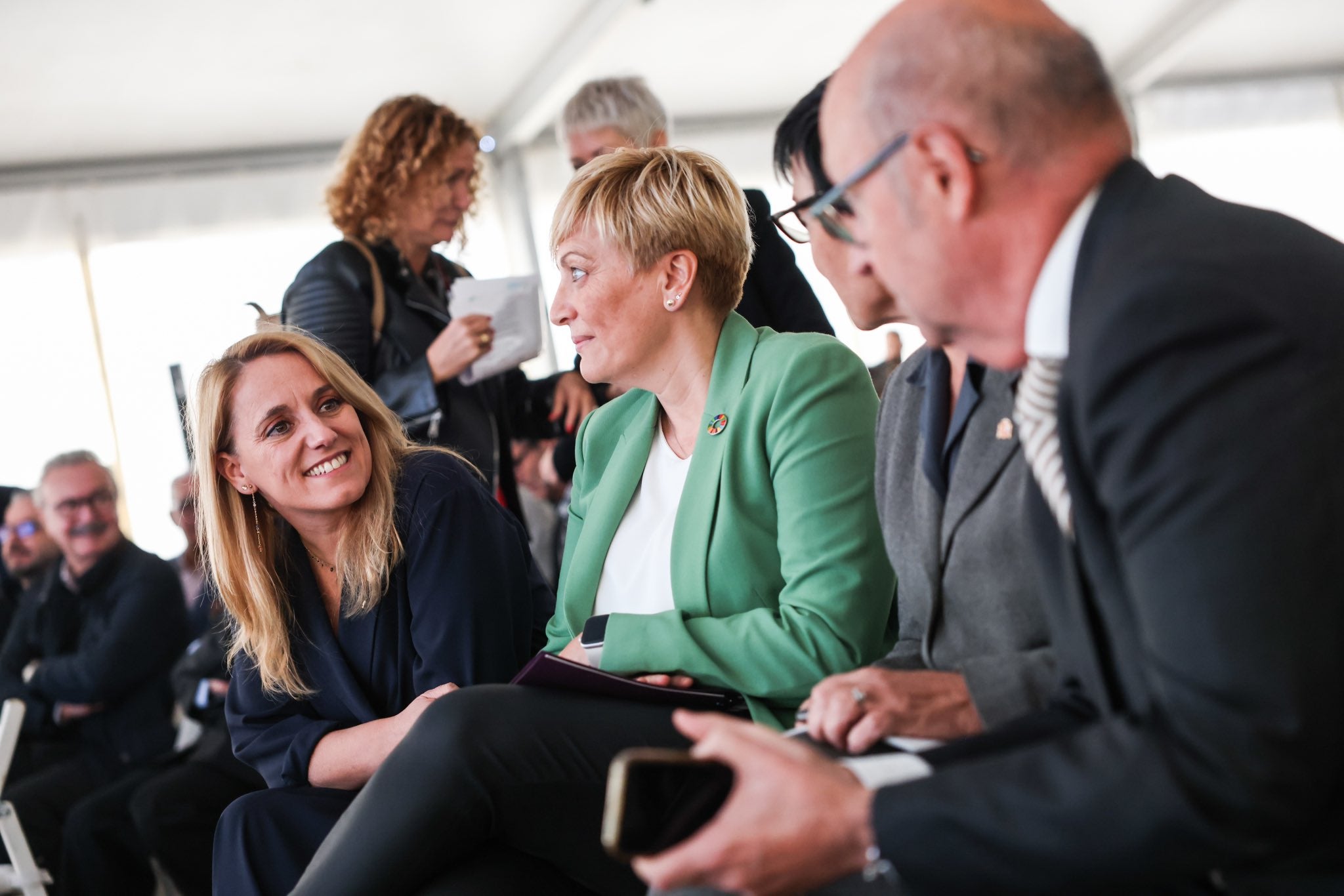 Natàlia Mas i Dolors Conde a l'acte del centenari d'Archroma / Departament d'Economia i Hisenda