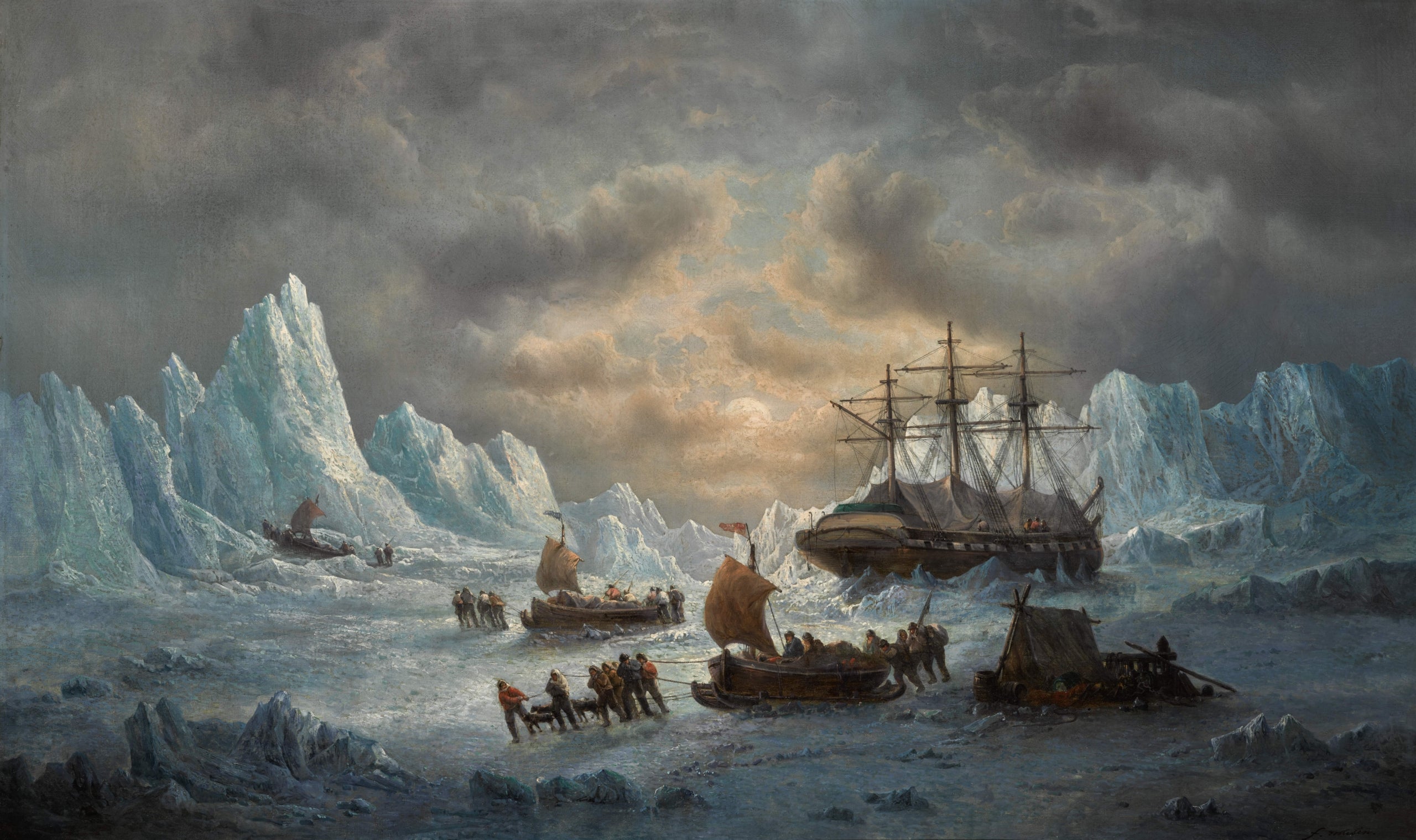 La cerca de Sir John Franklin / Quadre de François Musin. Via Sotheby's
