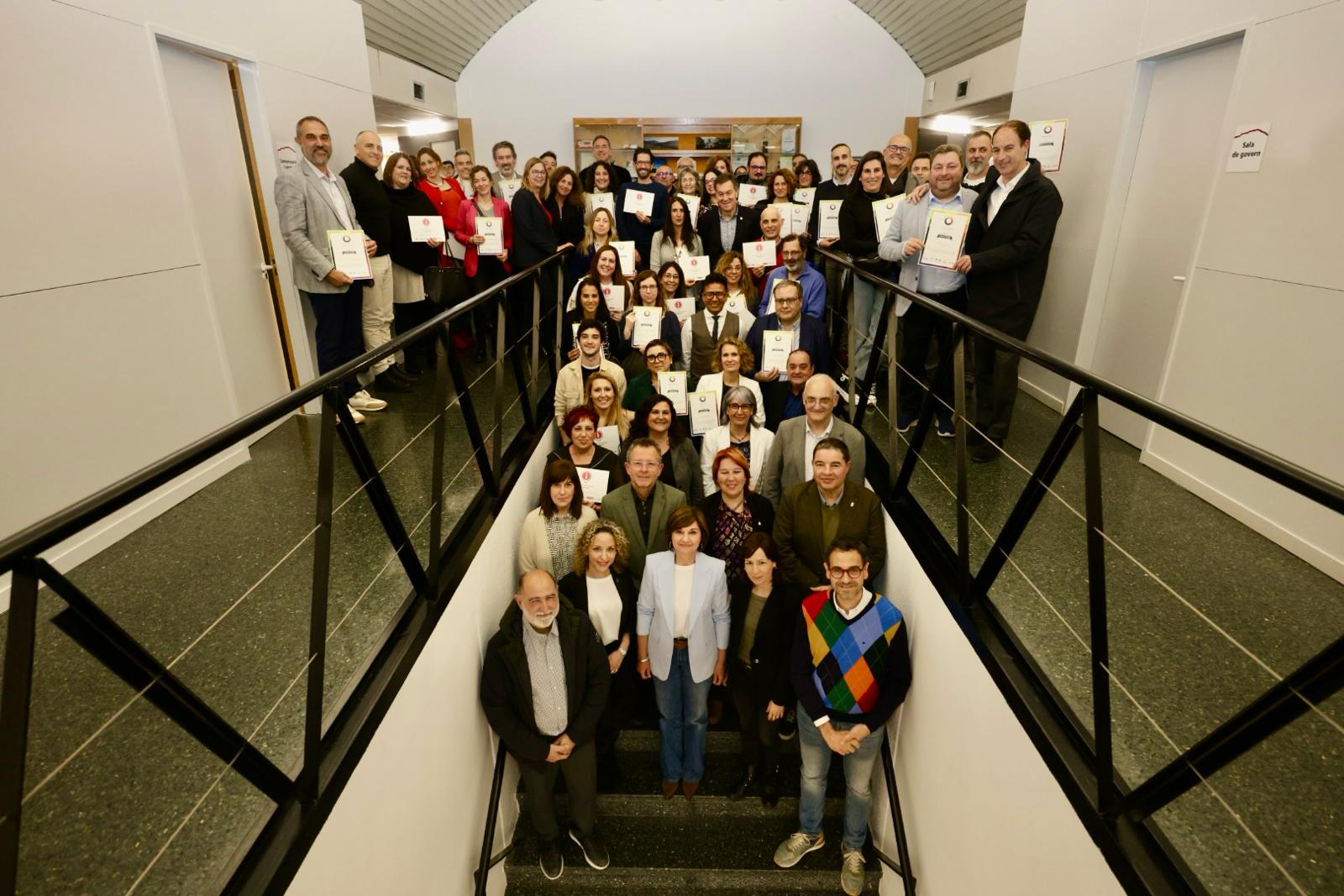 Representants de les 36 empreses que han rebut el certificat  Biosphere Sustainable Certified / DiBa