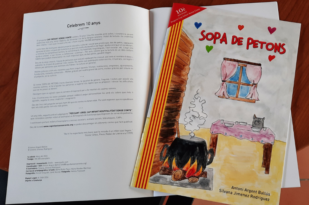 Llibre 'Sopa de petons' publicat per la campanya 'Cap infant sense conte' / Ajuntament de Castellbisbal