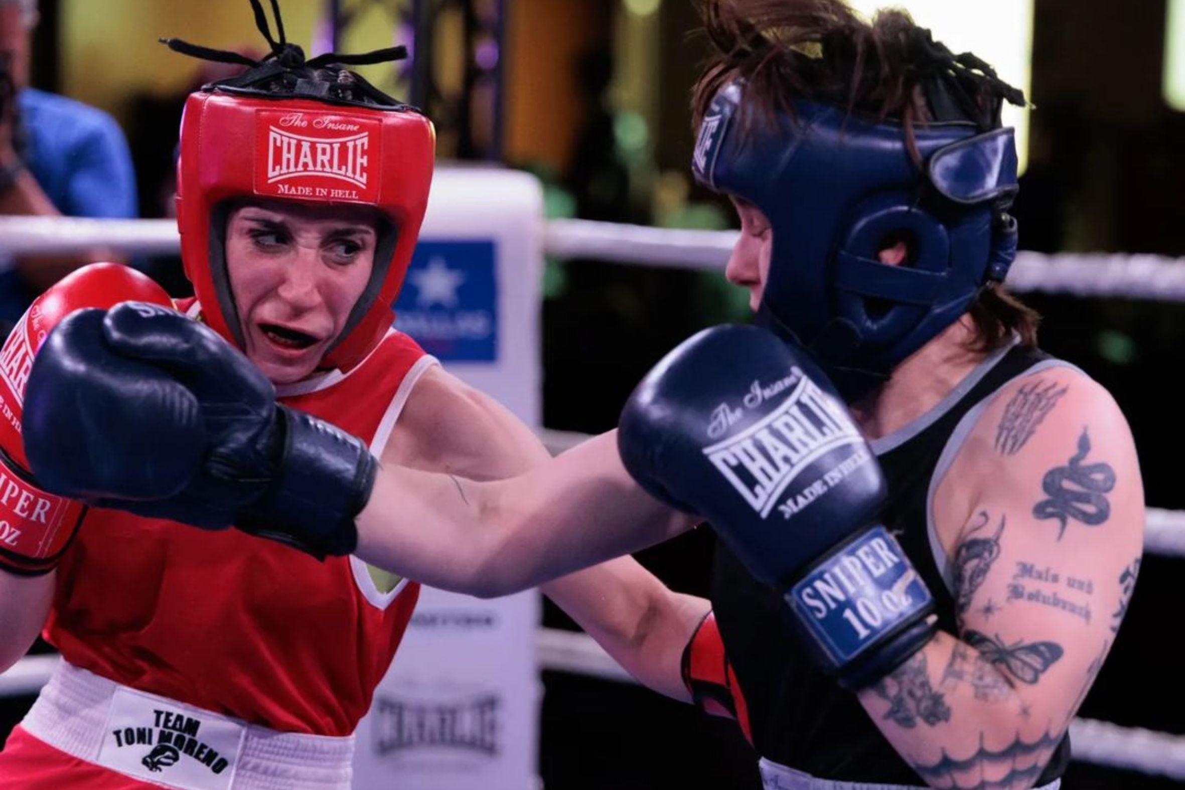 La boxejadora del Team Toni Moreno, Laia Pujol, durant el seu últim combat a Castellbisbal / @teamtonimoreno
