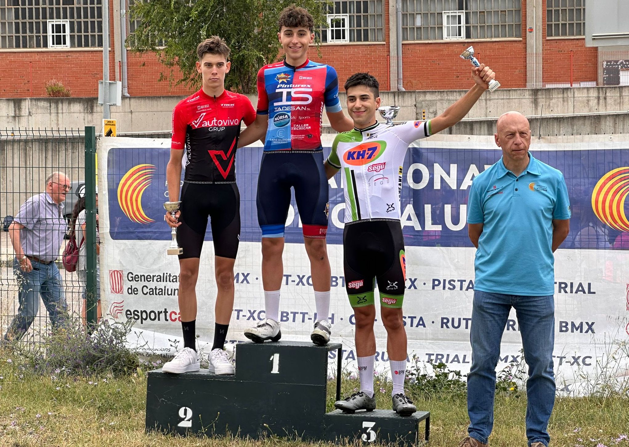 Podi de la Cursa Copa Catalana Terrassa júnior / Escola de Ciclisme Vallès