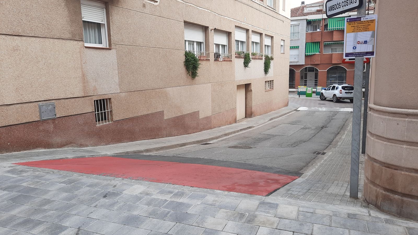 Obres a la cruïlla del carrer de Pi i Margall amb el carrer de l'Olivar | Ajuntament de Castellbisbal