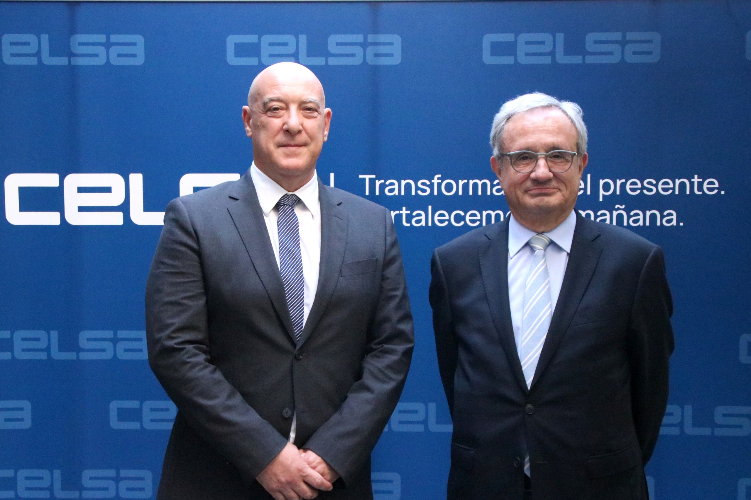 El conseller delegat de Celsa, Jordi Cazorla, i el president de la siderúrgica, Rafel Villaseca | ACN